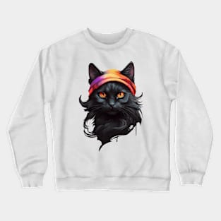 Cool black cat Crewneck Sweatshirt